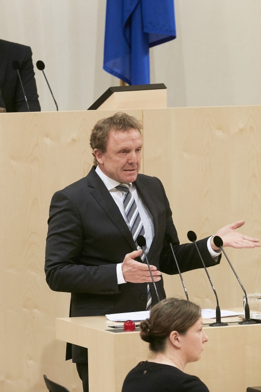 Bundesrat Reinhard Pisec (F) am Rednerpult