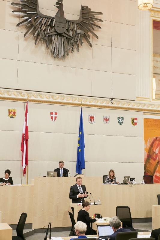 Bundesrat Reinhard Pisec (F) am Rednerpult