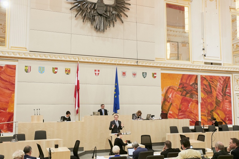 Bundesrat Reinhard Pisec (F) am Rednerpult
