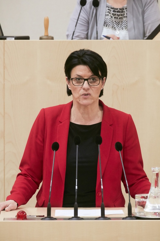 Nationalratsabgeordnete Renate Gruber (S) am Rednerpult