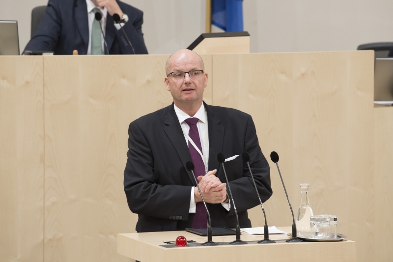 Am Rednerpult: Österreichischer Biomasseverband Hans-Christian Kirchmeier