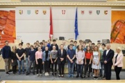 Gruppenfoto mit den SchülerInnen des BG/BRG Feldkirch