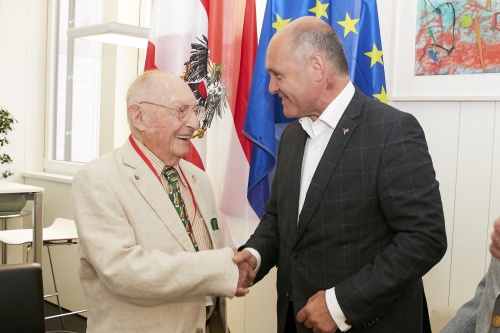 Von rechts: Nationalratspräsident Wolfgang Sobotka (V), Walter Arlen