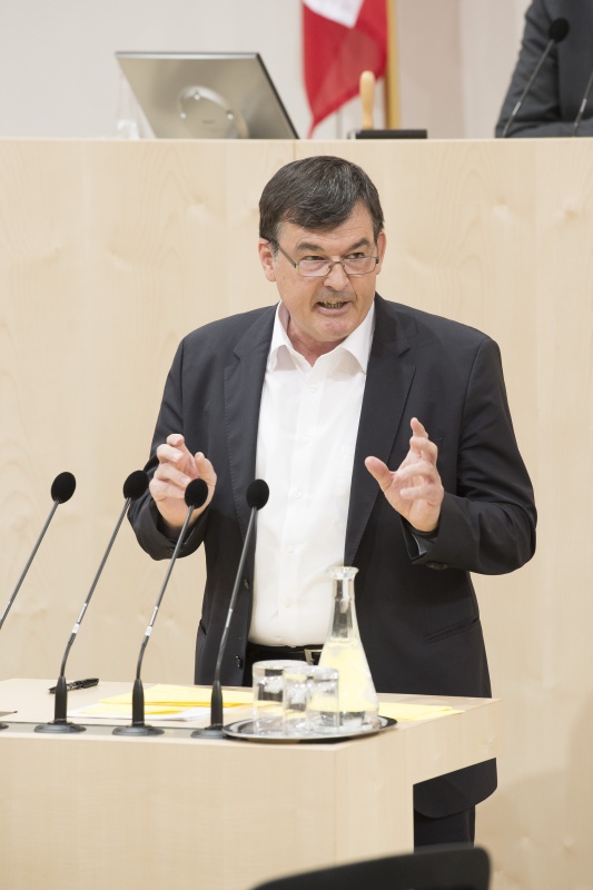 Am Rednerpult: Bundesrat Michael Wanner (S)