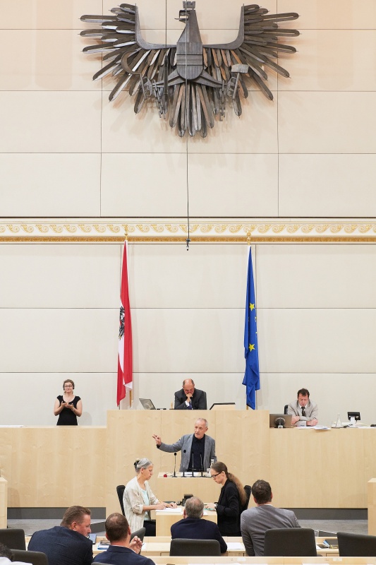 Am Rednerpult: Nationalratsabgeordneter Peter Pilz (P)