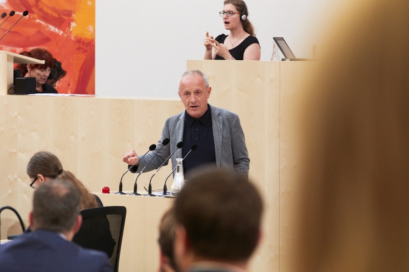 Am Rednerpult: Nationalratsabgeordneter Peter Pilz (P)