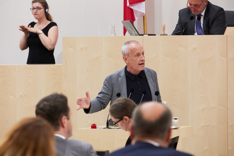 Am Rednerpult: Nationalratsabgeordneter Peter Pilz (P)