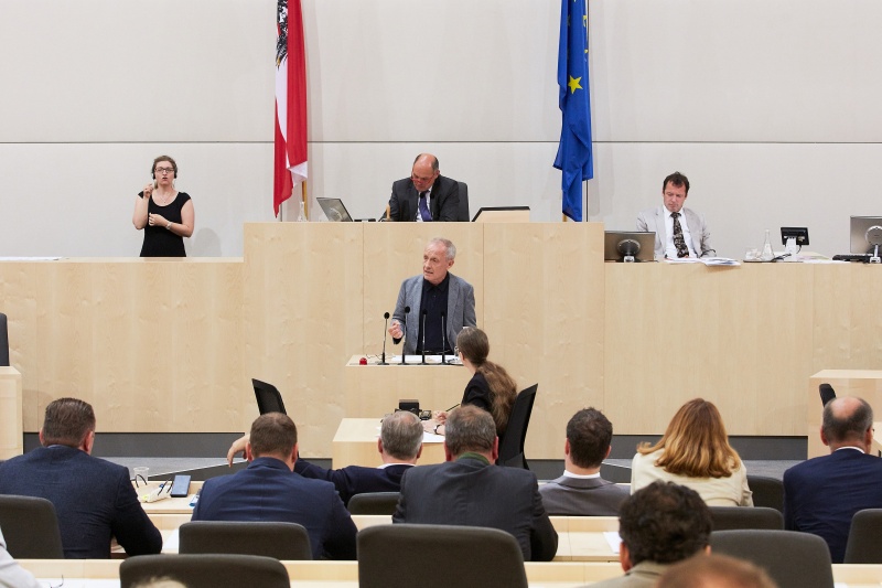 Am Rednerpult: Nationalratsabgeordneter Peter Pilz (P)