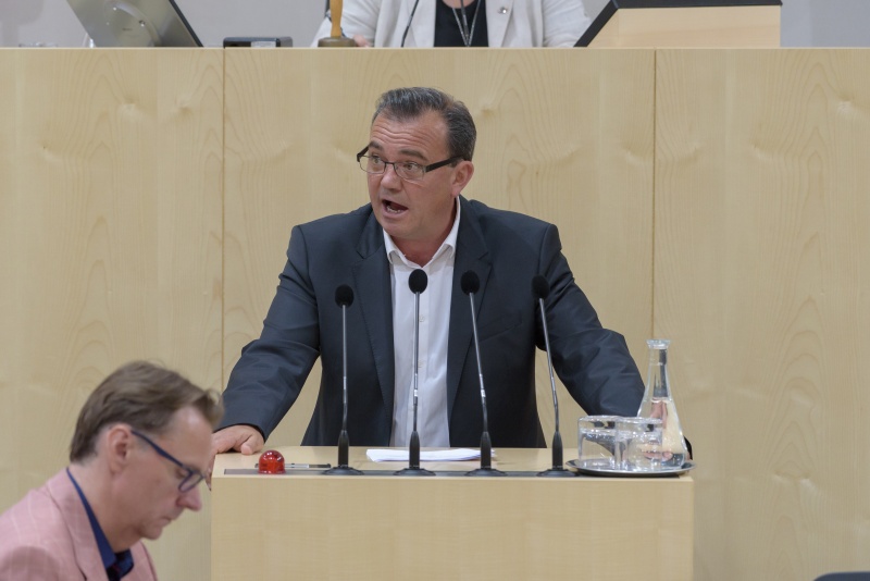 Am Rednerpult: Nationalratsabgeordneter Christian Pewny (F)