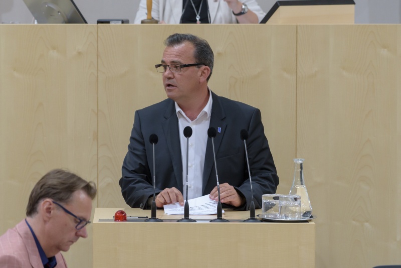 Am Rednerpult: Nationalratsabgeordneter Christian Pewny (F)