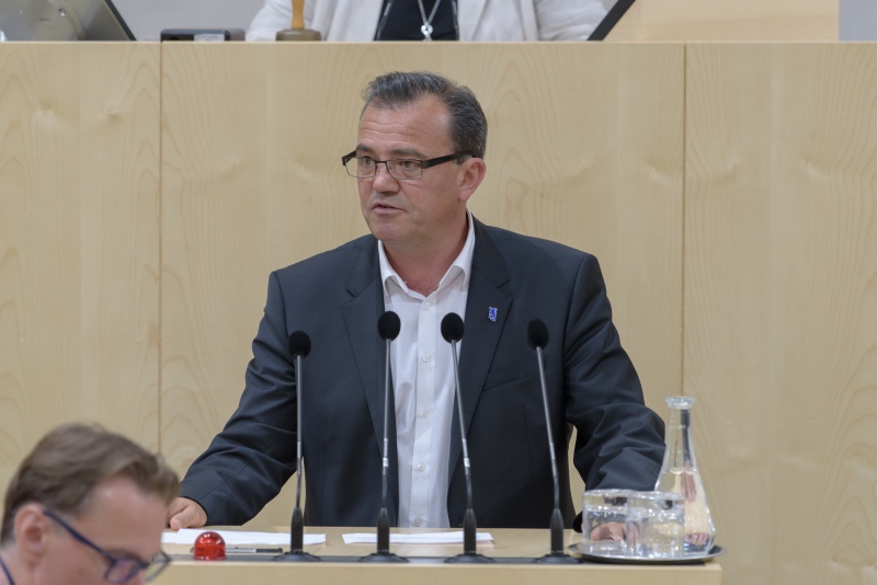 Am Rednerpult: Nationalratsabgeordneter Christian Pewny (F)