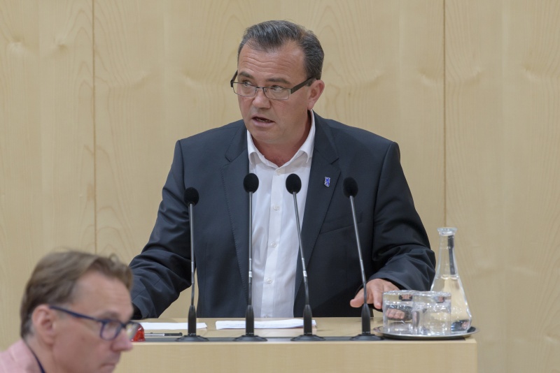 Am Rednerpult: Nationalratsabgeordneter Christian Pewny (F)