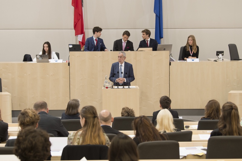 Am Rednerpult: Bundespräsident Alexander Van der Bellen