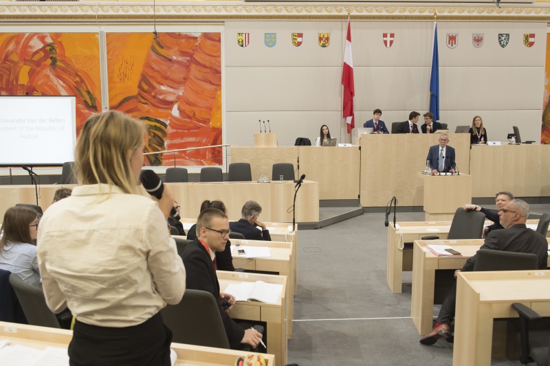 Am Rednerpult: Bundespräsident Alexander Van der Bellen