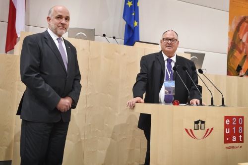 Von links: Nationalratsabgeordneter Martin Engelberg (V), Shaya Ben-Yehuda