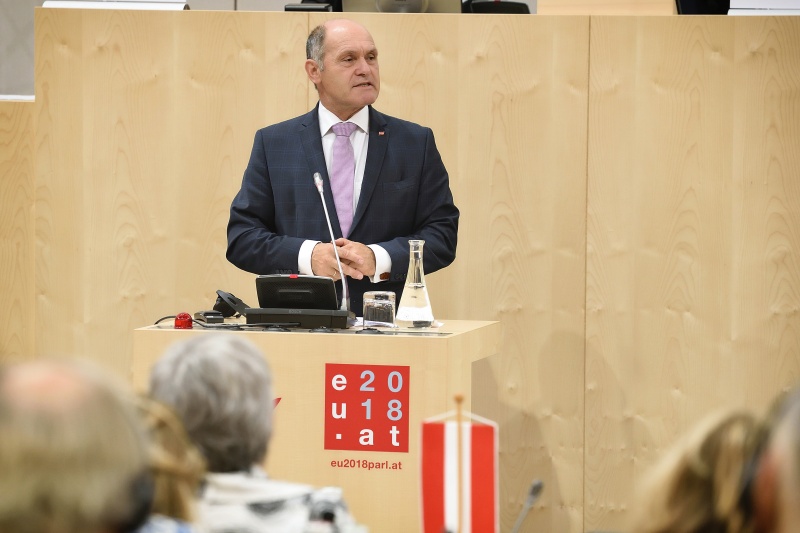 Begrüßung durch Nationalratspräsident Wolfgang Sobotka (V)
