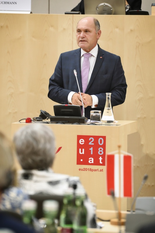 Begrüßung durch Nationalratspräsident Wolfgang Sobotka (V)