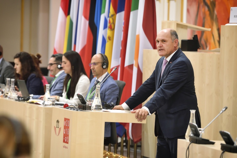 Begrüßung durch Nationalratspräsident Wolfgang Sobotka (V)