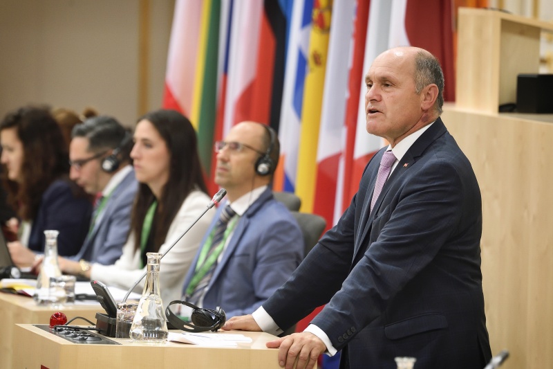 Begrüßung durch Nationalratspräsident Wolfgang Sobotka (V)