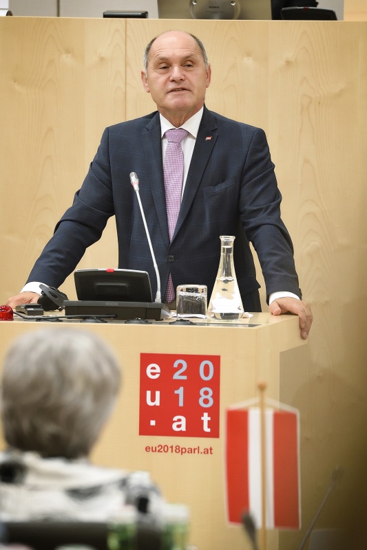 Begrüßung durch Nationalratspräsident Wolfgang Sobotka (V)