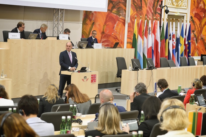 Begrüßung durch Nationalratspräsident Wolfgang Sobotka (V)