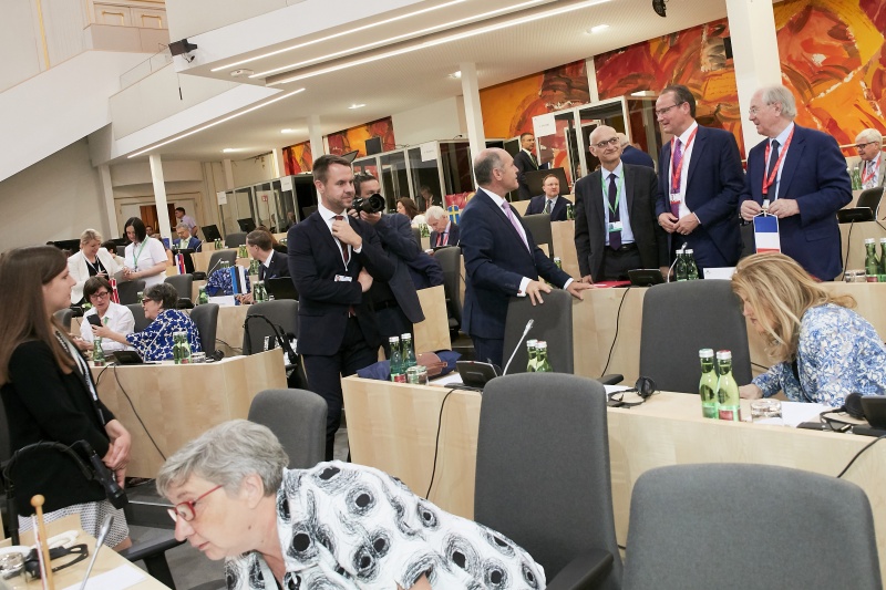 Nationalratspräsident Wolfgang Sobotka (V) im Gespräch