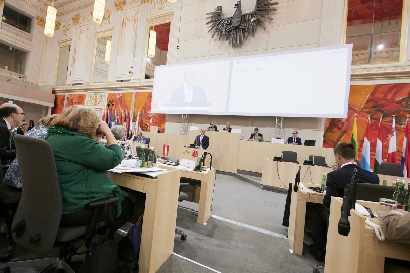 Begrüßung durch Nationalratspräsident Wolfgang Sobotka (V)