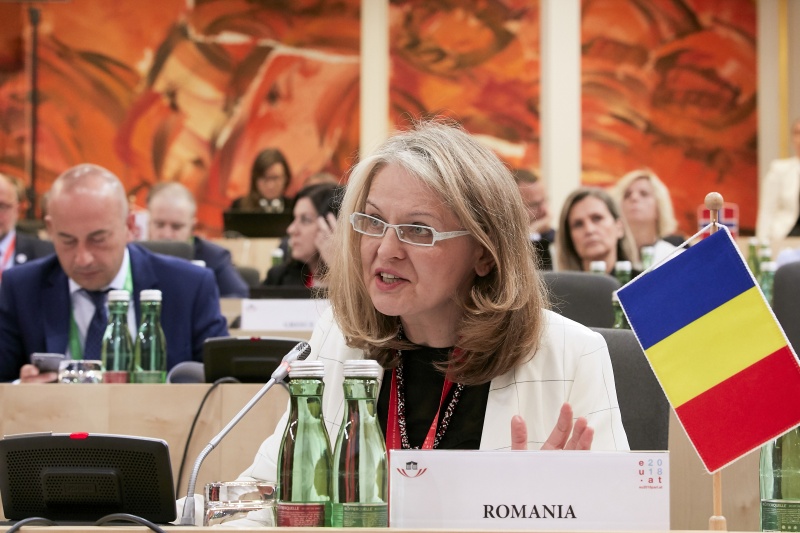 Gabriela Cretu am Wort