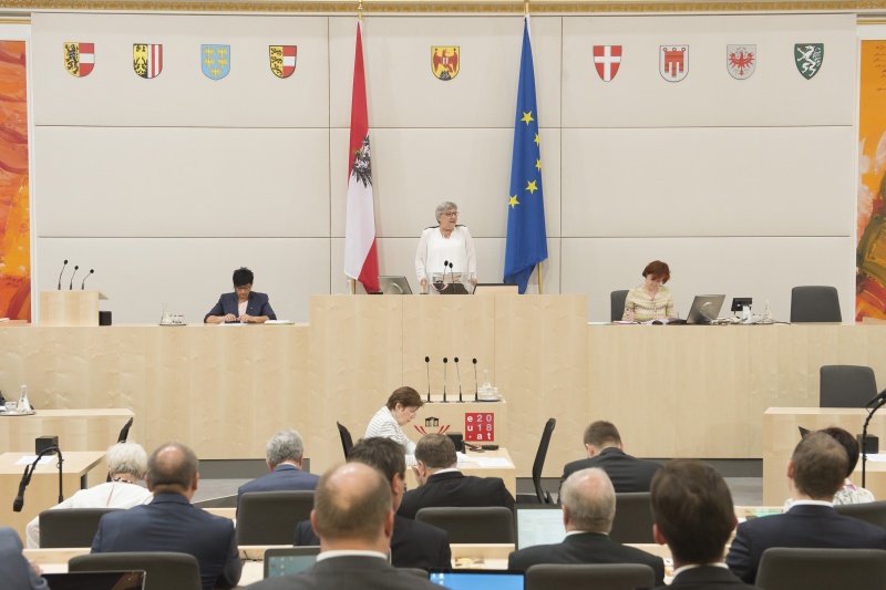 Am Präsidium: Bundesraspräsidentin Inge Posch-Gruska (S) bei ihrer Antrittsrede vor dem Bundesrat