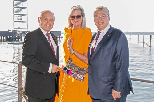 Von links: Nationalratspräsident Wolfgang Sobotka (V), Botschafterin Ursula Plassnik und dem Präsidenten der Außenpolitischen Kommission des schweizerischen Ständerats Filippo Lombardi