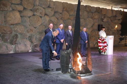 Kranzniederlegung von Nationalratspräsident Wolfgang Sobotka (V) an der Gedenkstätte von Yad Vashem