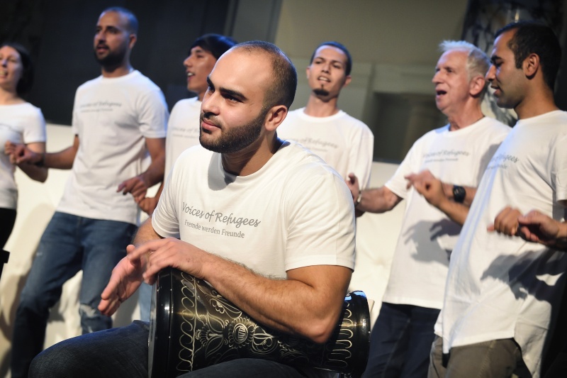 Musikalische Einlage des Chores Voices of Refugees