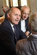 Von links:  Nationalratspräsident Wolfgang Sobotka (V), Präsident der Caritas Österreich Michael Landau
