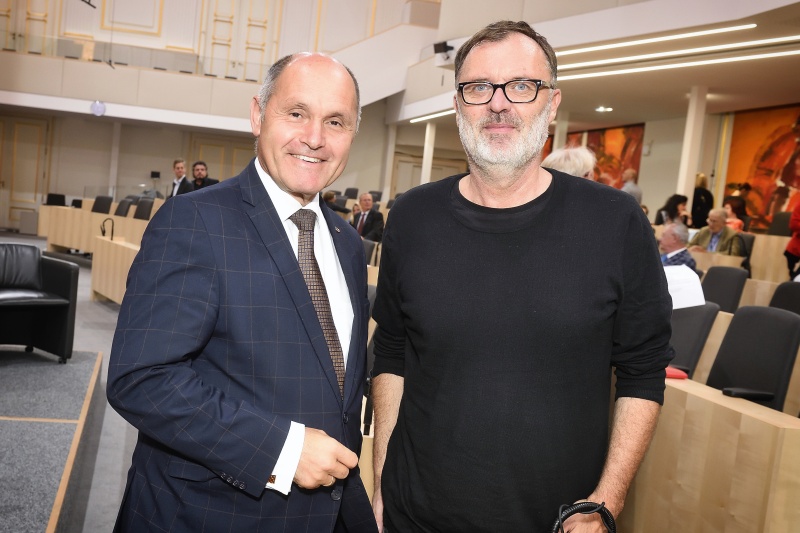 Von links: Nationalratspräsident Wolfgang Sobotka (V), Regisseur Nikolaus Leytner