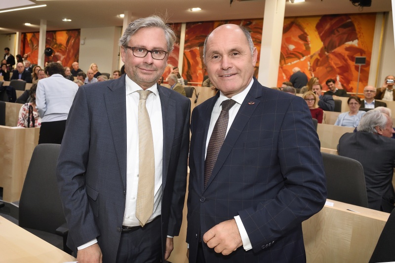 Von links: ORF-Generaldirektor Alexander Wrabetz, Nationalratspräsident Wolfgang Sobotka (V)