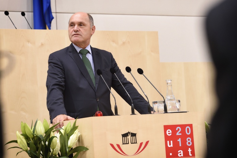 Begrüßung durch Nationalratspräsident Wolfgang Sobotka (V)