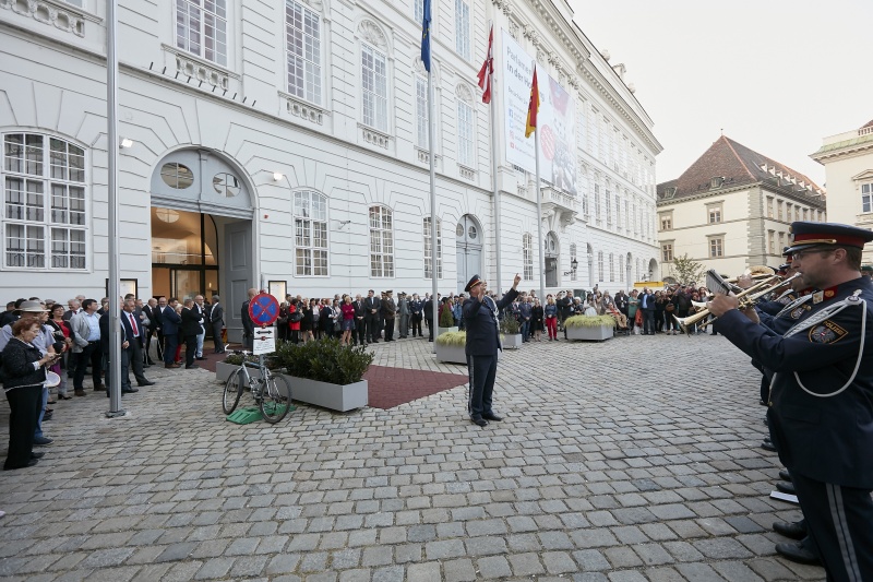 Musikalischer Empfang durch Militär- und Polizeimusik Burgenland