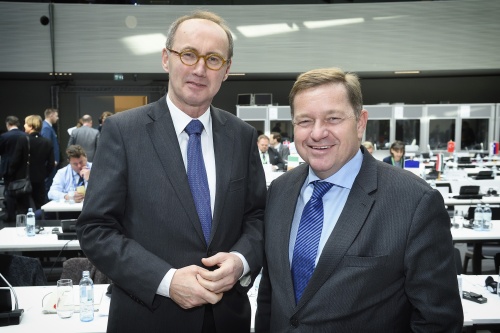Von links: MEP Ohtmar Karas (V), Nationalratsabgeordneter Werner Amon (V)