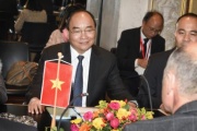 Vietnamesischer Premierminister Nguyen Xuan Phuc während der Aussprache