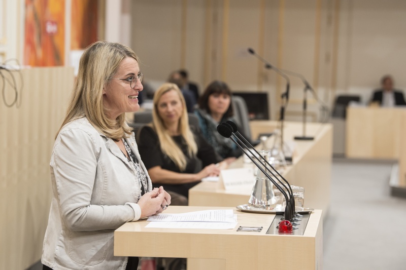 Am Rednerpult: Landesrätin NÖ Ulirike Königsberger-Ludwig