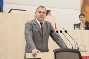 Am Rednerpult: Landtagsabgeordneter Franz Dinhobl