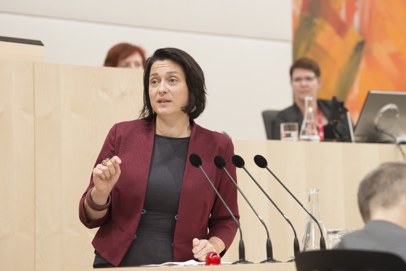 Am Rednerpult: Nationalratsabgeordnete Gudrun Kugler (V)