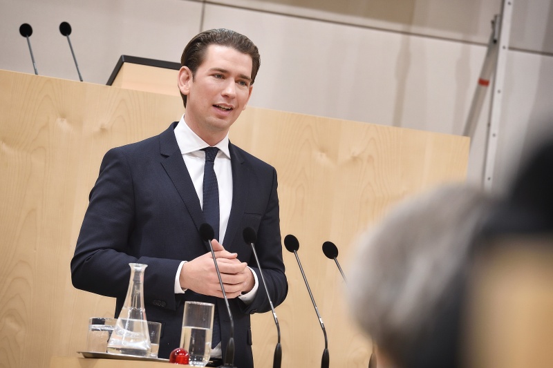 Bundeskanzler Sebastian Kurz (V) am Wort