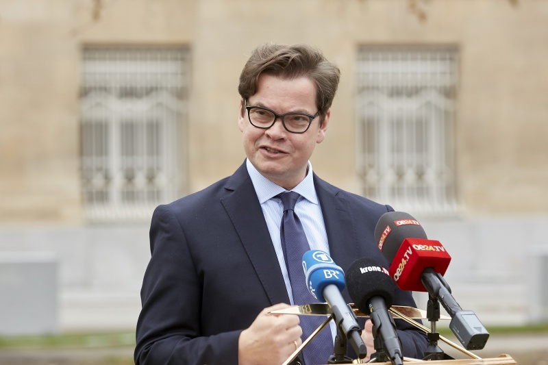 Generalsekretär der Industriellenvereinigung Christoph Neumayer am Rednerpult