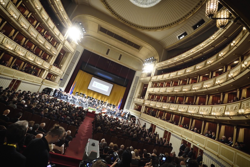 Rede von Bundespräsident Alexander Van der Bellen. Blick Richtung VeranstaltungsteilnehmerInnen