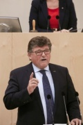 Nationalratsabgeordneter Rainer Leopold Wimmer (S) am Rednerpult