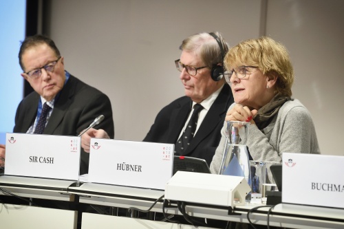 From left: Chair of the EU Select Committee, House of Lords Timothy Boswell of Aynho, Chair of European Scrutiny Committee, House of Commons William Cash, Chair of the Committee on Constitutional Affairs, European Parliament Danuta Hübner