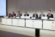 Chair of the EU Committee of the Federal Council Christian Buchmann (V) (4th from left), Chair of Permanent Subcommittee on EU Affairs of the National Council Reinhold Lopatka (V) (4ht from right