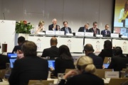From left: First Vice President of the European Parliament Mairead McGuinness, Federal Minister of Constitutional Affairs, Reforms, Deregulation and Justice Josef Moser, Chair of the EU Committee of the Federal Council, Christian Buchmann (V), Chair of Permanent Subcommittee on EU Affairs of the National Council Reinhold Lopatka (V)