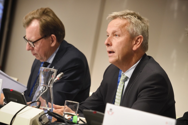 From left: Chair of the EU Committee of the Federal Council, Christian Buchmann (V), Chair of Permanent Subcommittee on EU Affairs of the National Council Reinhold Lopatka (V)